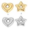Stainless Steel Heart Star Charm for Jewelry Making Loose Spacer Beads Hole 3.5mm for DIY Bracelets Necklace Keychain
