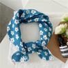 Flower Cotton Linen Neckerchief Silk Scarf Printed Scarf Small Square Scarf Korean Style Scarves