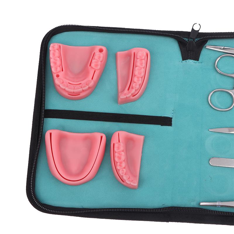 Dental Chirurgische Naht Training Kit Naht Praxis Modell Training Pad Schere Werkzeug Lehre Ausrüstung Haut Bedienen Kit