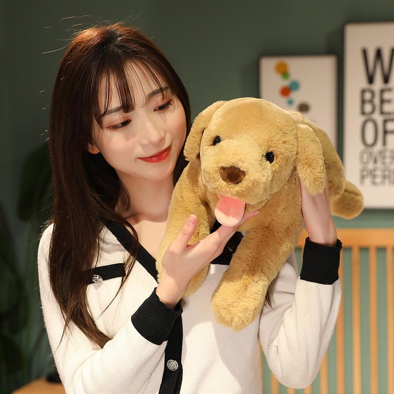 Plush Labrador Dog Toy With Prone Posture Design For Children And Sleep Comfort