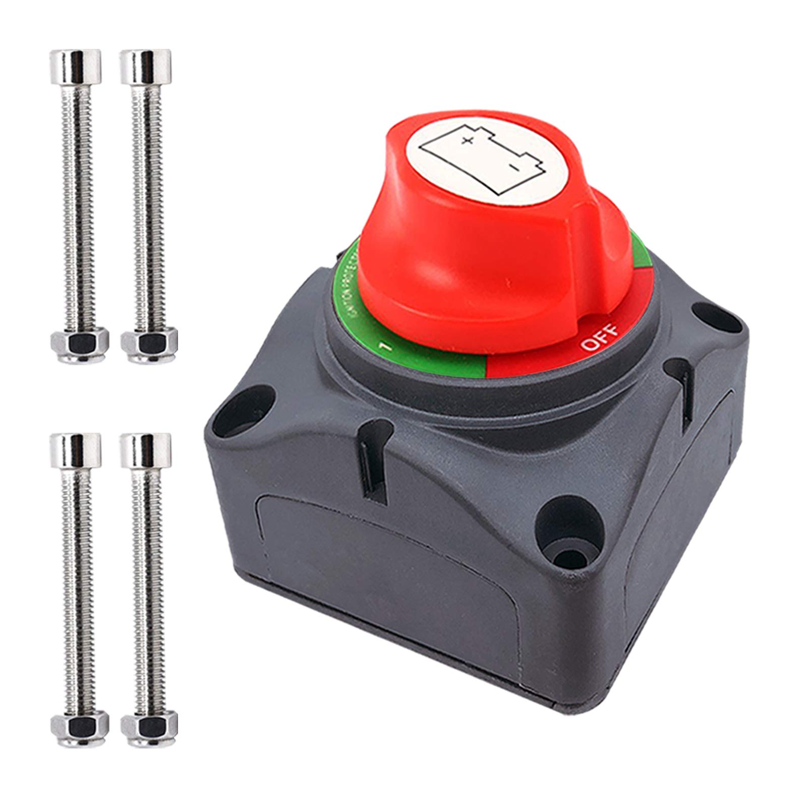 

Ampper Switch, 4 Position (200A), 12-48 V for Boat Vehicles, Protection Power Supply, Anti-leak, Disconnect Switch (1-2-Both-Off) Battery Switch