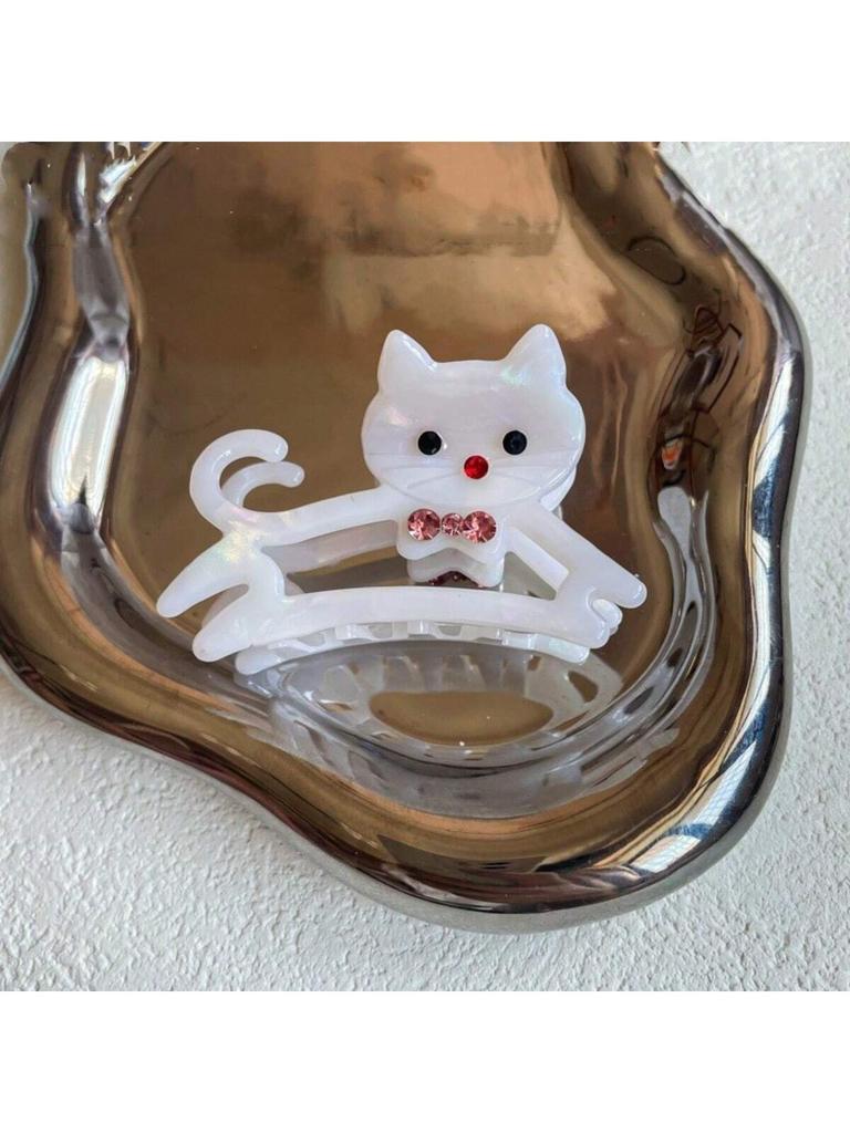 1 Kätzchen Haarklammer Neu Essigsäure Haarspange Mädchen süß mittelgroße Haiklammer Diamant Kätzchenklaue Kopfschmuck Haarklammer