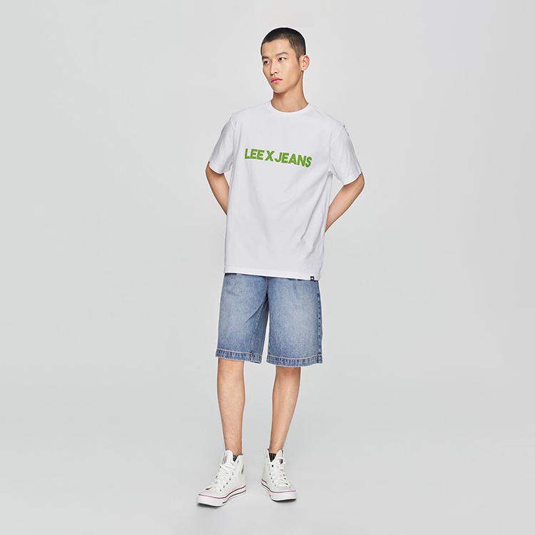 Lee T-Shirts Unisex White Crew Neck Moderate LUT0098404LE00FK14000