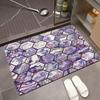 Blue Gold Marble Swirl Bath Mat Luxurious Fluid Art Non-Slip Diatomite Rug High-End Spa Aesthetic