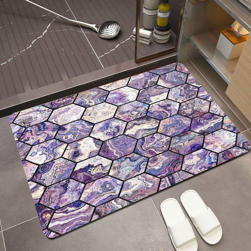 Blue Gold Marble Swirl Bath Mat Luxurious Fluid Art Non-Slip Diatomite Rug High-End Spa Aesthetic