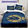 Al-Nassr Football Club Crest Printed Pattern Duvet Cover Set – includes 1 duvet cover and 2 matching pillowcases Bedroom decor Christmas gifts