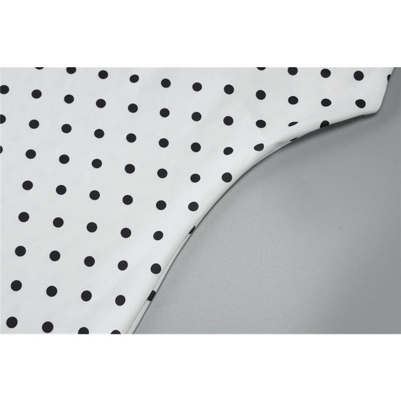 Tooxika Spring New Polka Dot Print Oblique Neck Strap Slim Fit Hip Dress