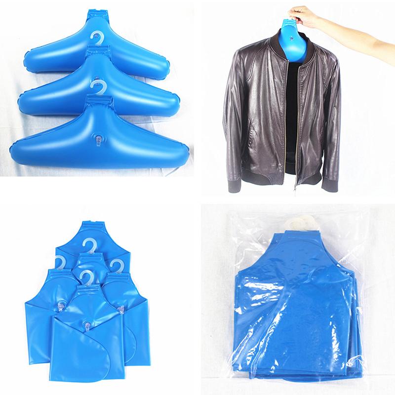 Inflatable Clothes Hanger Travel Portable Foldable Non-Slip Triangular Rack Rotatable Clothing Storage Holder Coat Hangers