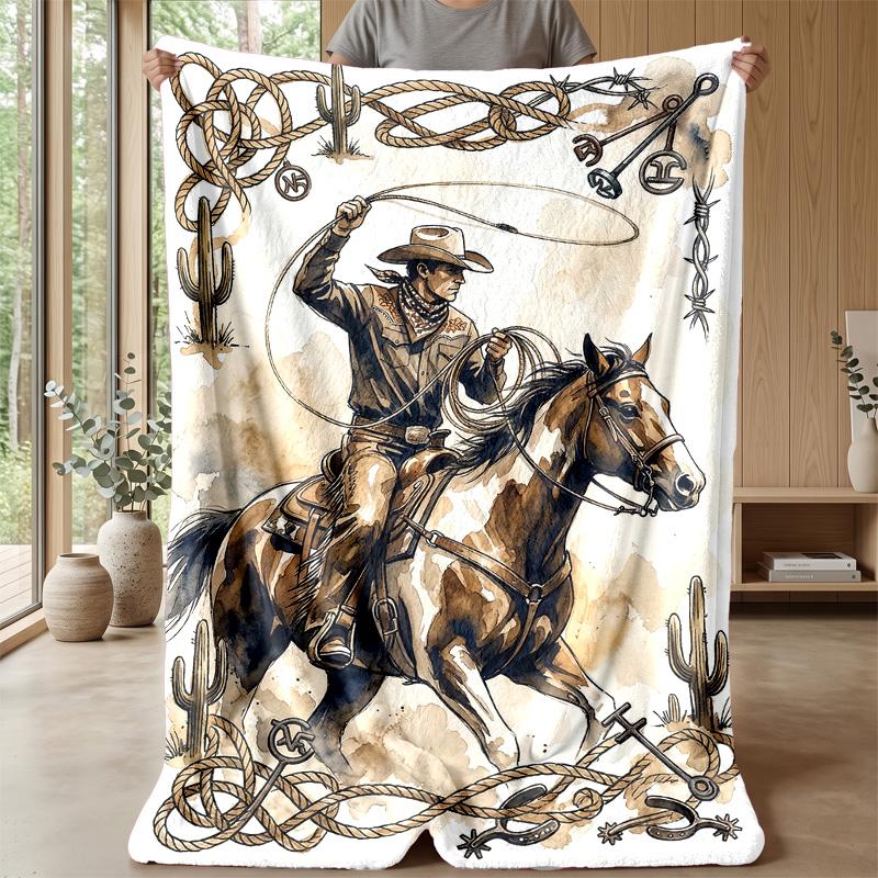 Cosmic Horse Dreamscape blanket Personalized Name Flannel Blanket Soft Cozy Plush Throw for Sofa Bed Lightweight Home Decor