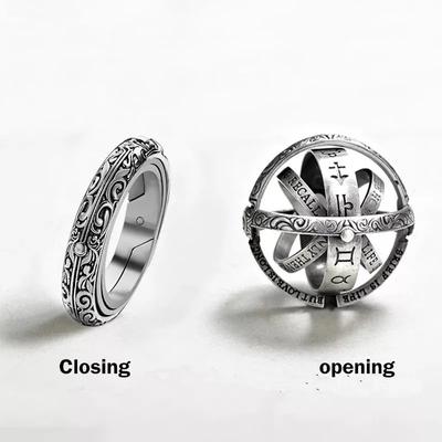Bagues boule astronomique Vintage pour femmes et hommes, complexe créatif rotatif cosmique, bijoux jz516