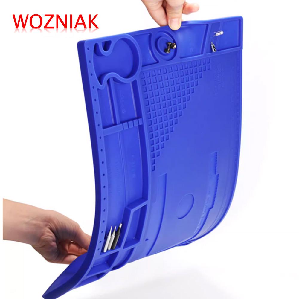 WOZNIAK Mobile Phone Repair Pad Computer Repair Workbench Multi Functional High-temperature Resistant Silicone Desk Mat