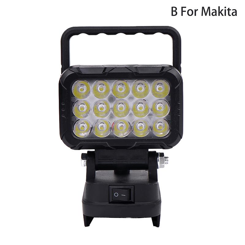 15 Beads Led Working Light Spotlight Hand Lantern 21V Li-Ion Battery Rechargeable Home Emergency Lighting Maintenance Light