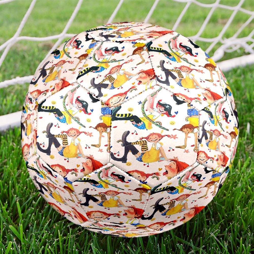 Pippi Longstocking Theme Size 5 Soccer Ball, Suitable for Both Indoor and Outdoor Matches, a Gift Suitable for Everyone.