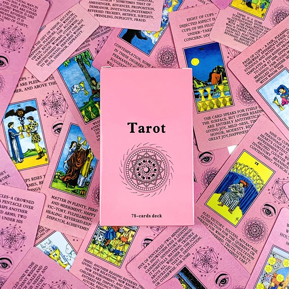 Hot-selling Tarot Cards 78 Pcs Tarot Deck Family Gathering Game Card Classic Design For Beginners & Pros, Ideal For Divination