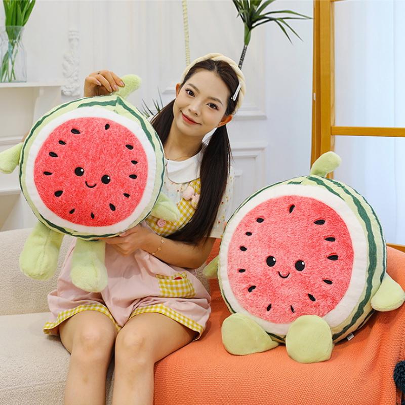 1Pcs 20/30/40Cm Cartoon Anime Cute Pillow  Simulated Watermelon Doll Stuffed Plush Toy Gift For Friends Fun Doll