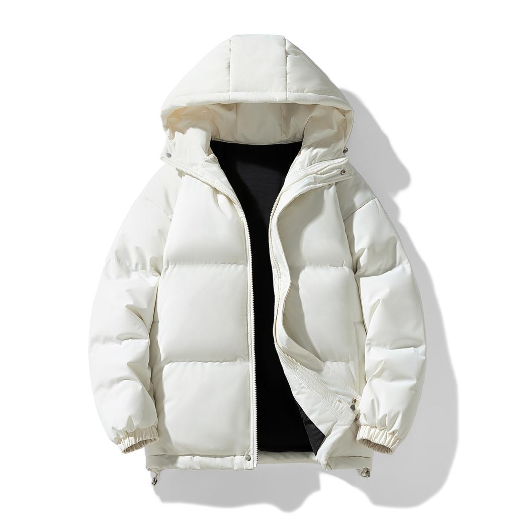 M-8XL Big Yards Stand-up Collar Cotton Jacket Men and Women Section of The Winter Loose Cotton Clothing Bread Clothing Solid Color Cotton Jacket