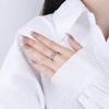 Independent Station Digital Gene Shape Ring Female, Micro-Inlaid Simple Ring Texture Fashion Jewelry