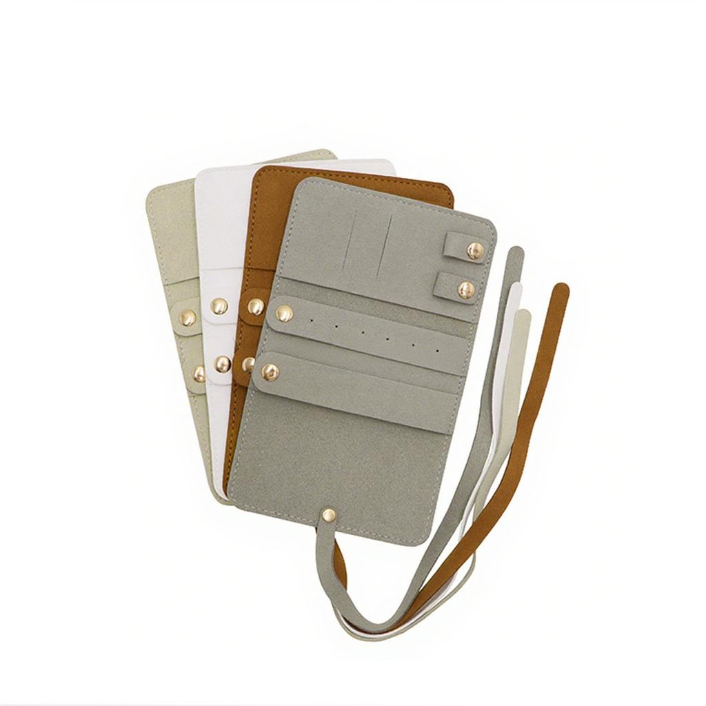 Thickened Microfiber Jewelry Bag Multifunctional Earring Ring Storage Roll Bag Portable Jewelry Bag