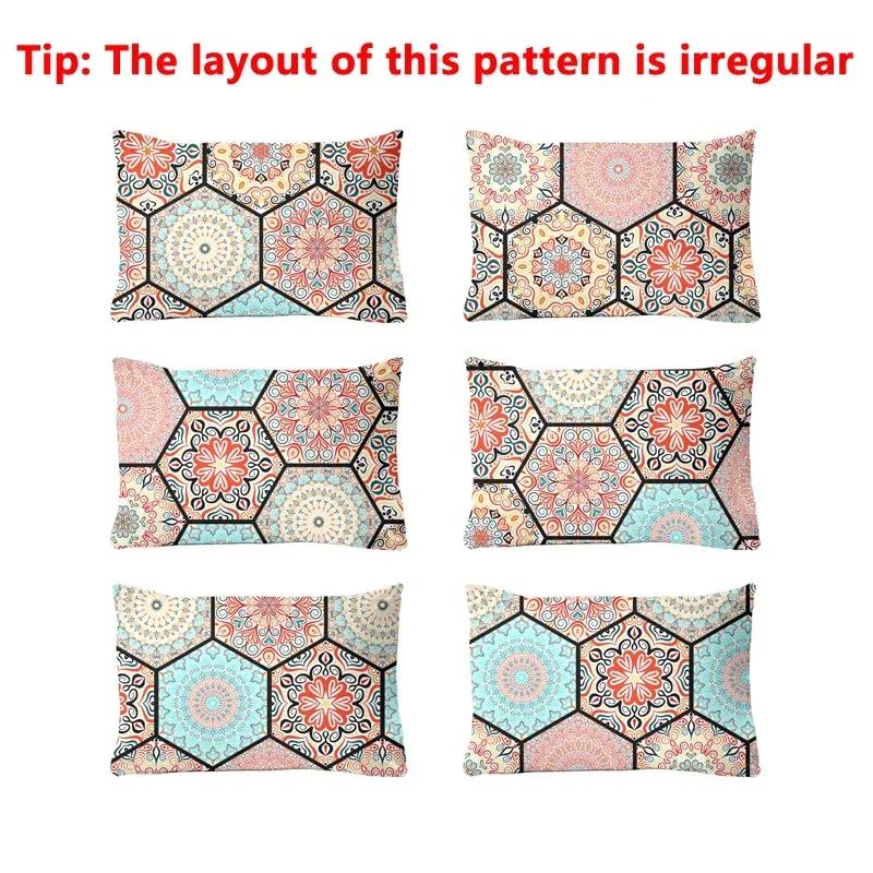 3dílná jednoduchá moderní bohémská vzorovaná matná třídílná sada prostěradel s gumičkou, ložnicová tištěná sada přehozu na postel, ložní prádlo