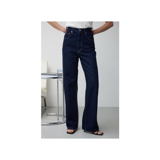 AZUL DENIM High waist wide denim One Wash1