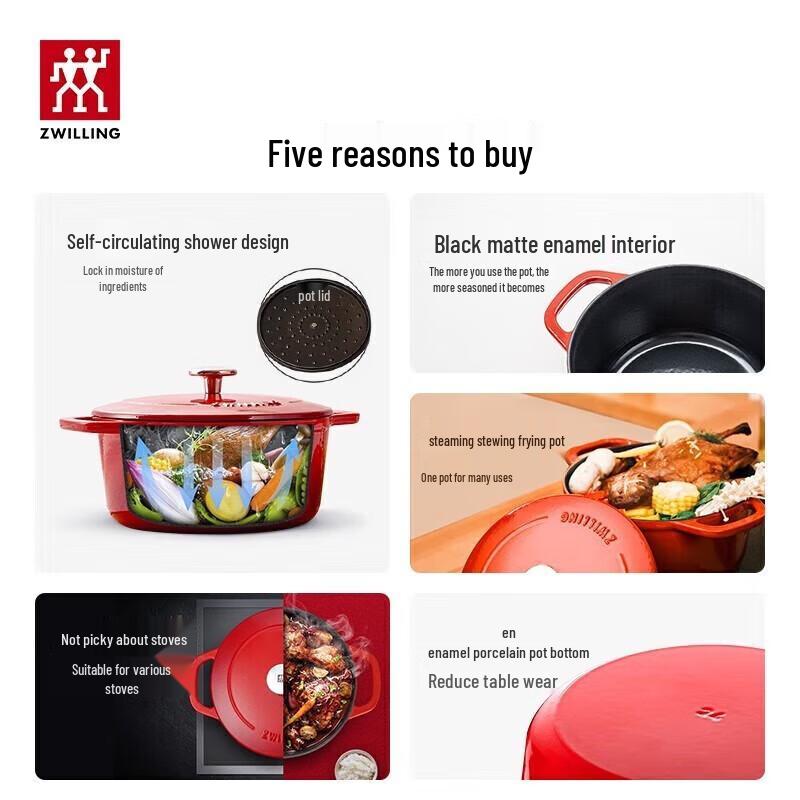 Zwilling Round Cast Iron Stew Pot