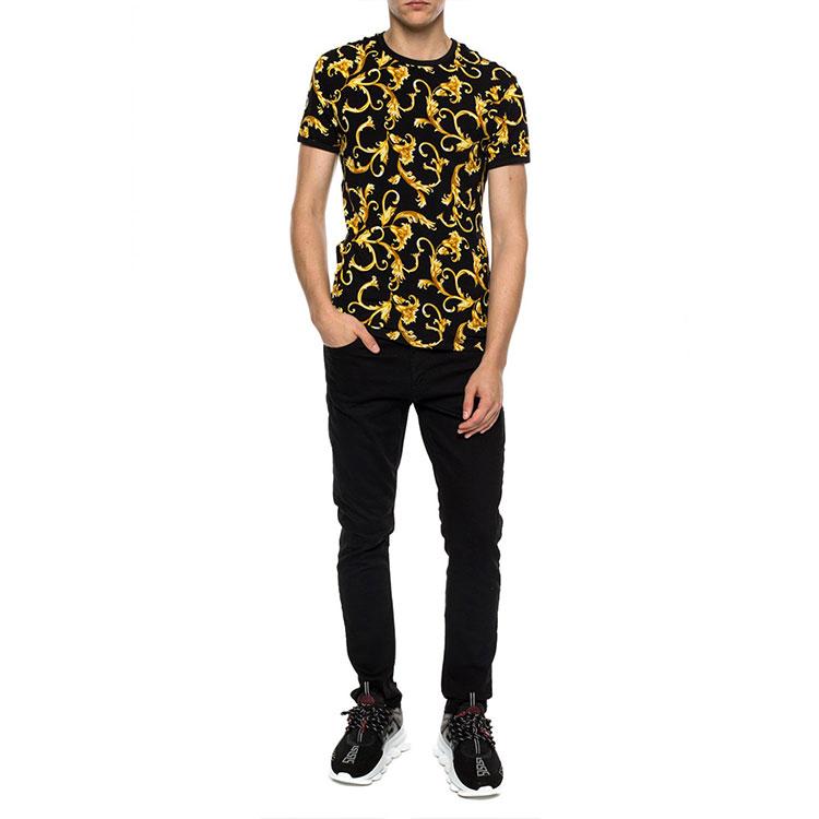 Versace Vintage Baroque Round Neck Short Sleeve T-Shirt Men Tops AGU03003-AV00214-A732