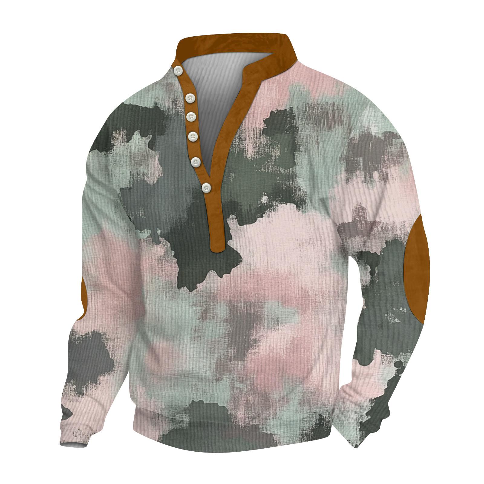 

Мужское теплое плюшевое пальто с принтом, флисовый свитер, повседневное пальто, свитер с карманами, зимнее пальто XL арбуз красный