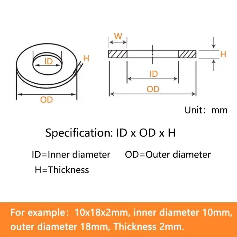 PTFE Gasket High Temperature Resistance Plastic King Flange Seal Washer Thick 1.25mm ID 3/4/5/6/7/8/9/10/11/11.2/12/12.5/13mm