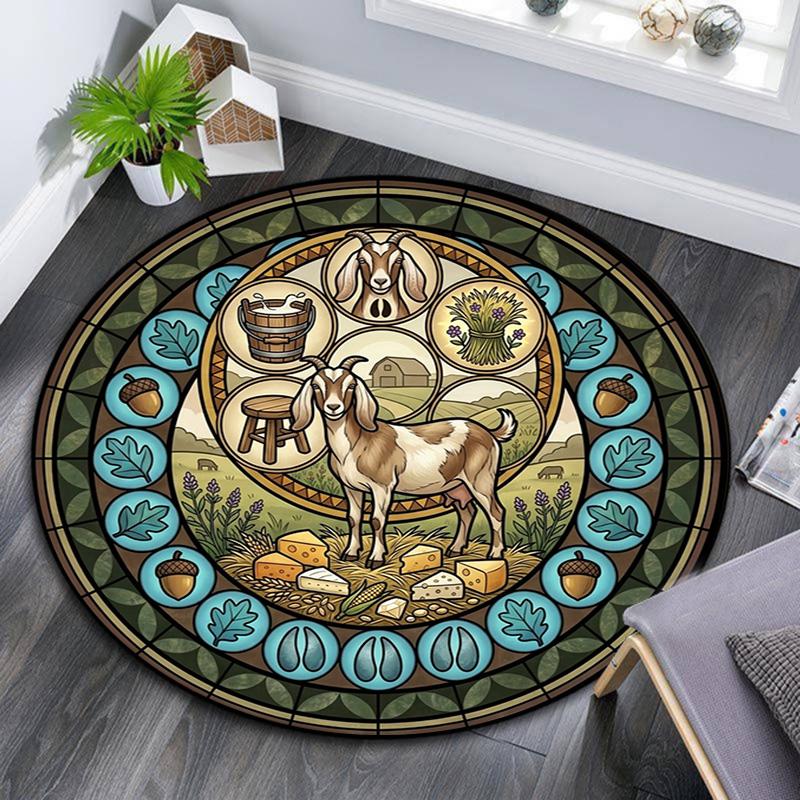 Birds Treasures Round Area Rug Under Office Chairs Bedroom Living Room Home Decor