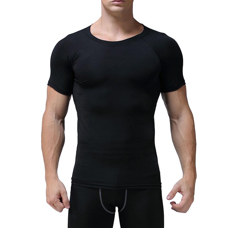 Summer Men's Quick-Dry Short Sleeve Workout Tee for Outdoor Sports