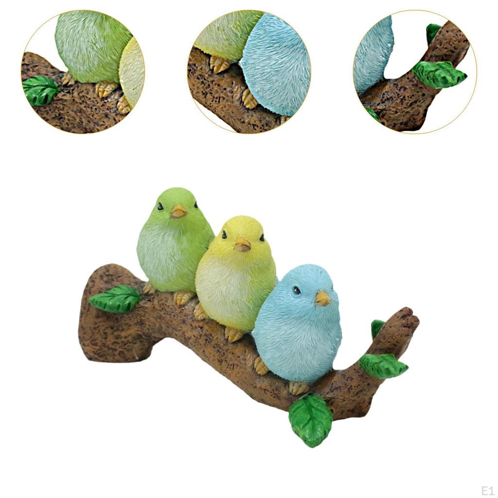 Birds On Branch Statue Sculpture Decoration,Resin Figurine Hanging Bird A for Sidewalks