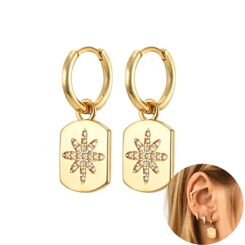

925 Silver Needle Rivet Micropaved Zircon Pendant Hoop Earrings For Women Punk Vintage Earrings Fashion Party Jewelry Gifts дубильная кора