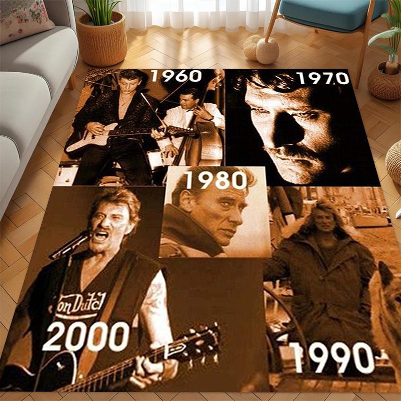 Johnny Hallyday: Life Death carpet Suitable for all seasons floor mats Dormitory decoration Protective pad Fashion