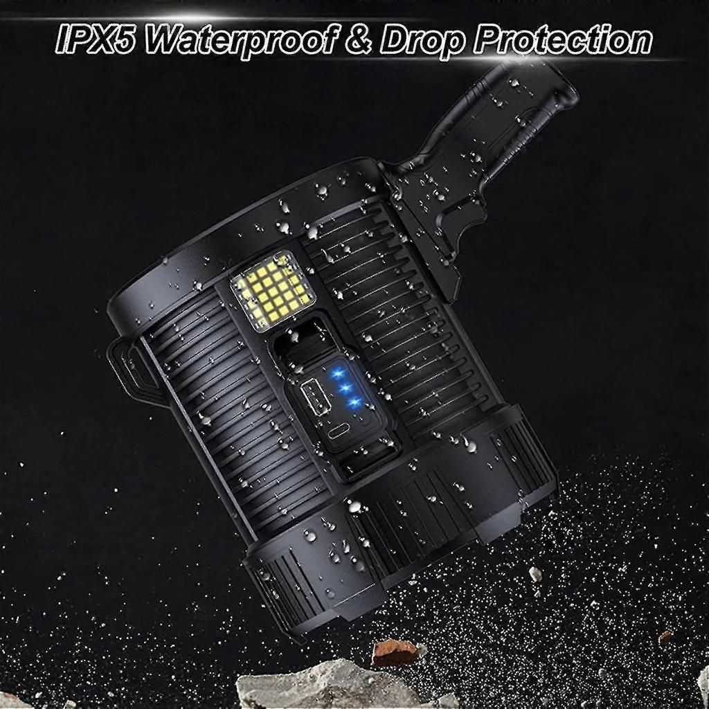 Rechargeable Spotlight,100000 Lumens Led Spot Lights Handheld Flashlight Super Outdoor Solar Spotli