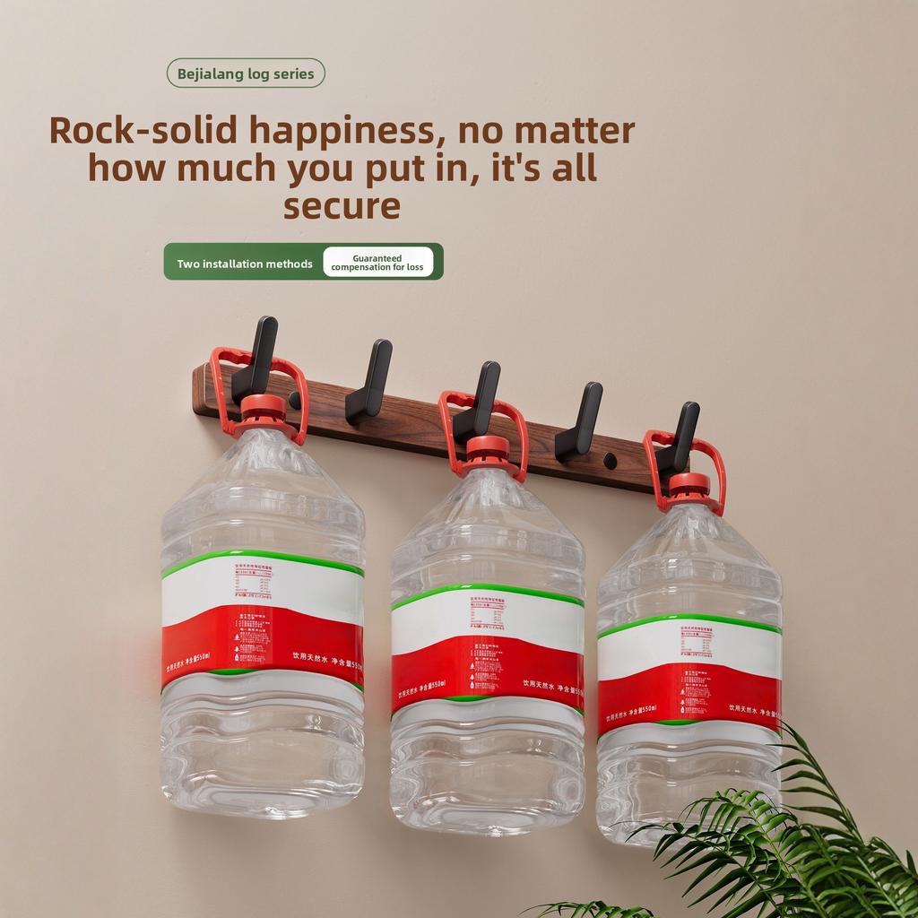 Walnut Beech Hook, No Punching in The Fitting Room, Hanger Behind The Door, Wall Hanging in The Entrance, Clothes Hat Hanger