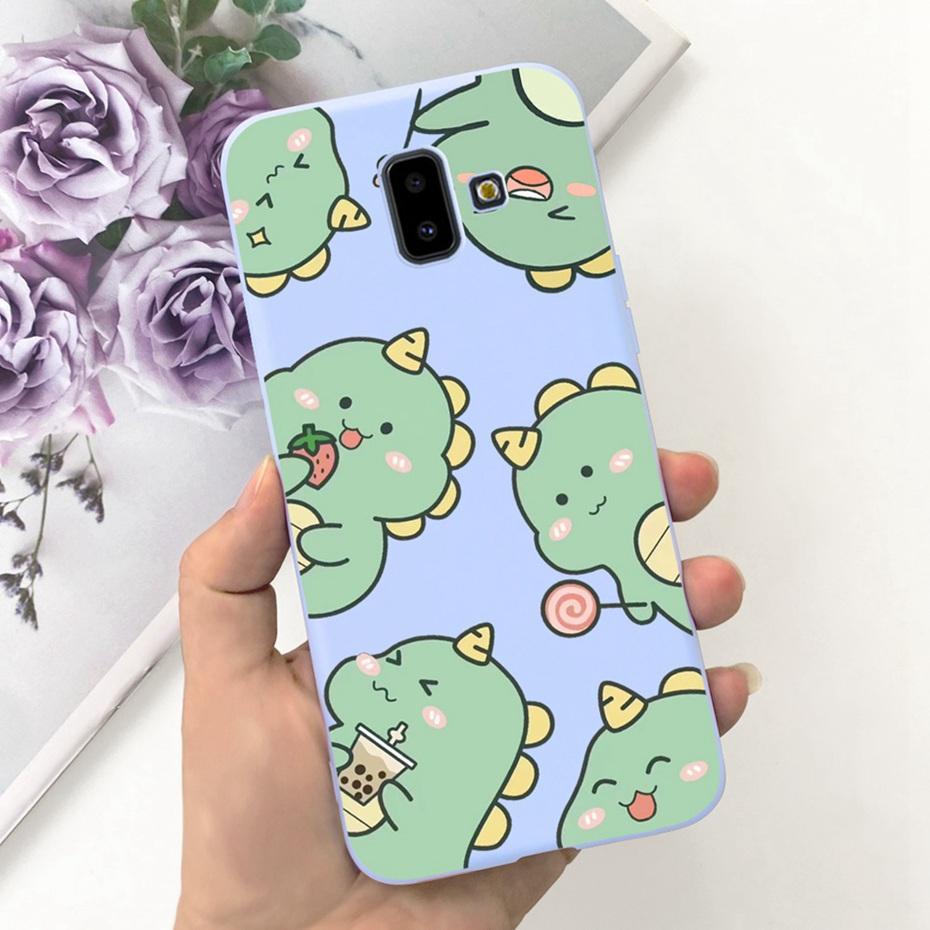 Handyhülle für Samsung Galaxy J6 Plus 2018 Niedliches Tier Cartoon Süßigkeitenfarbe Weiches Silikon TPU Hülle für Samsung J6 J 6 J6Plus