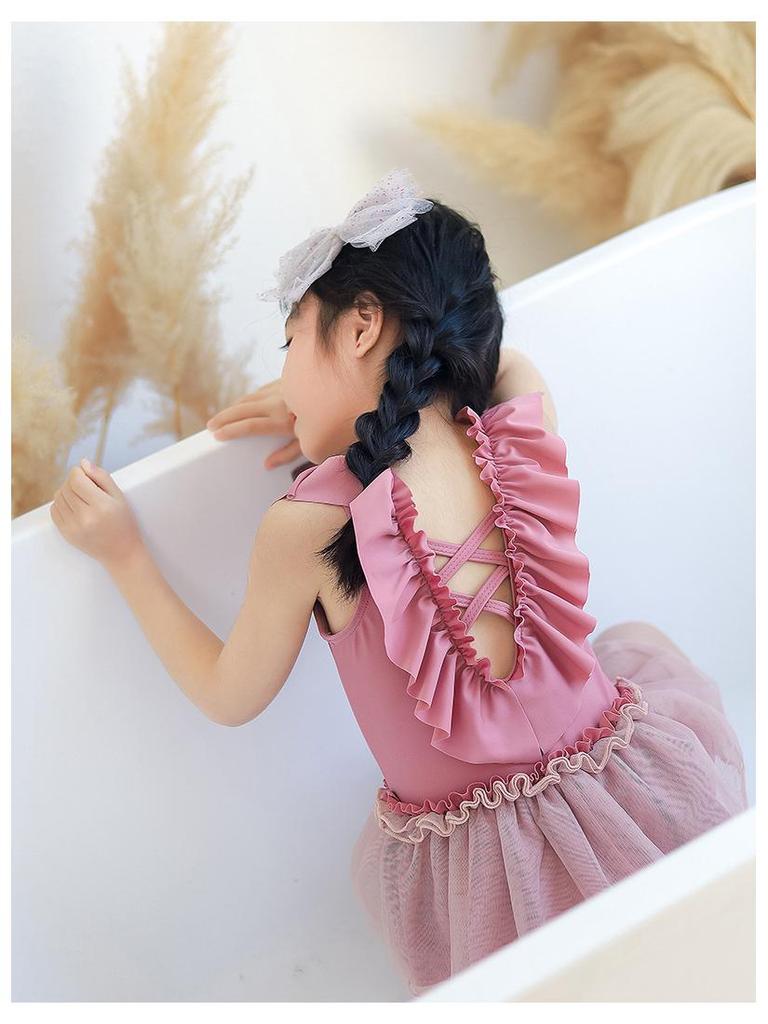 New Style Toddler Girls' One-Piece Ruffle Skirt Swimsuit - Cute Princess Design