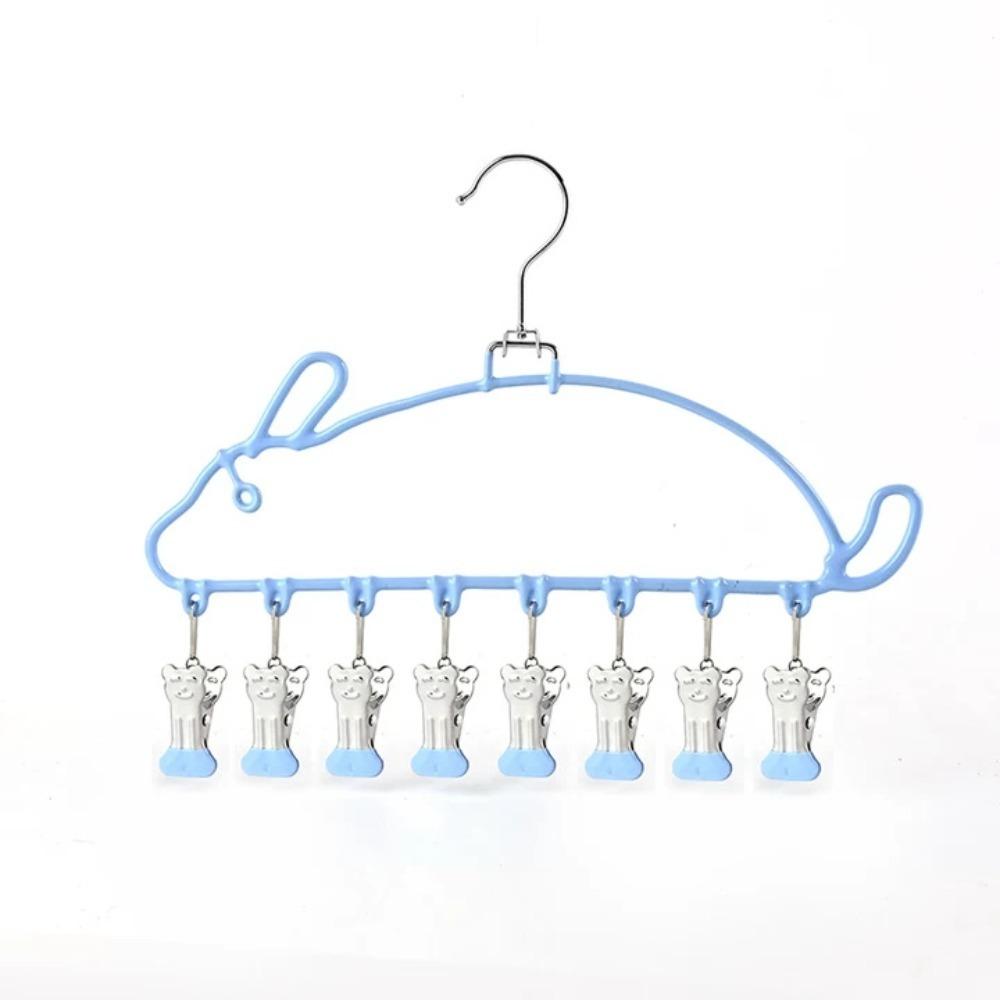 Cat Shape Socks Drying Rack Windproof Clothes Hanger Underwear Drying Clips  Indoor Outdoor Use