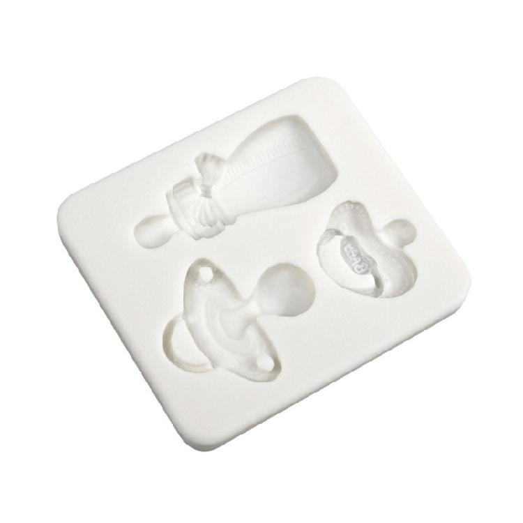 

3D Baby-Bottle Nipple Silicone Mold Chocolate Fondant Mold DIY Party Supply 1 білий