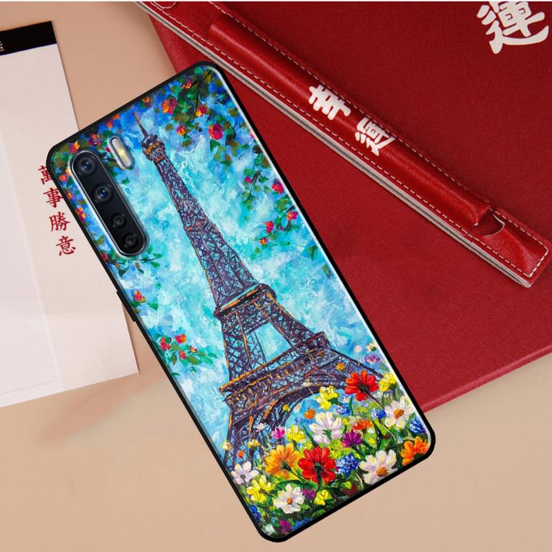 Paris Eiffel Tower Case For Oppo A40 A78 A54 A74 A94 A17 A57 A77 A76 A16 A96 A18 A60 A80 A38 A58 A98 A15 A5 Pro