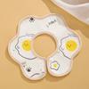 Class A Newborn Baby Saliva Towel Crepe Waterproof Petal Bib Autumn Winter Children Eating Cartoon Cotton Bib