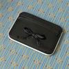 Ribbon-piped Cowhide Card Holder (2 Colors)