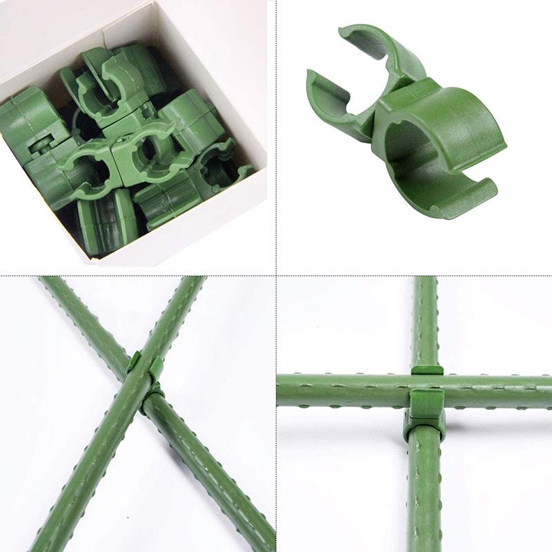 20/30/50pcs Plant Trellis Connector Clip Garden Climbing Rattan Stent Rod Connectors Adjustable Buckle Garden Tool Partsattan