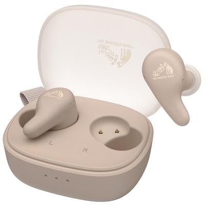 JVC Kenwood Victor Wireless Bluetooth 26 Hours of Noise with Sheer Mocha HA-A22T-T Earbuds, Ver. 5.4, Playtime, Cancelling, Microphone, Compact,