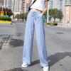 Minimalist Solid Drawstring Pants, Casual Long Length Elastic Waist Wide Leg Pants, Women's Clothing
