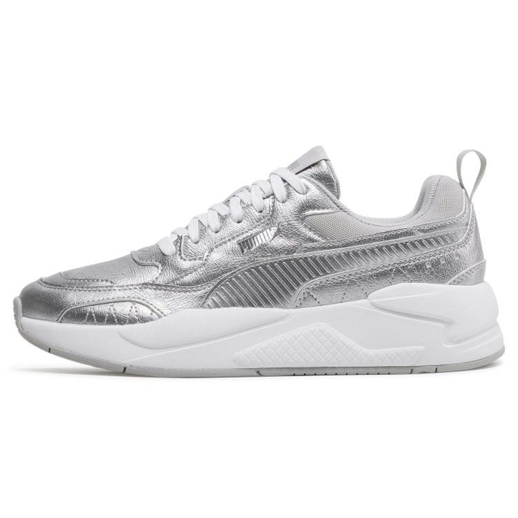 Puma X-Ray 2 Leather Trendy Comfortable Low-Top Lifestyle Shoes Unisex sneaker Silver White 382218-01