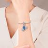 Charms Plata Blue Snowflake Heart Copper Plated For Charms Copper Plated Original Bracelet For Jewelry Making
