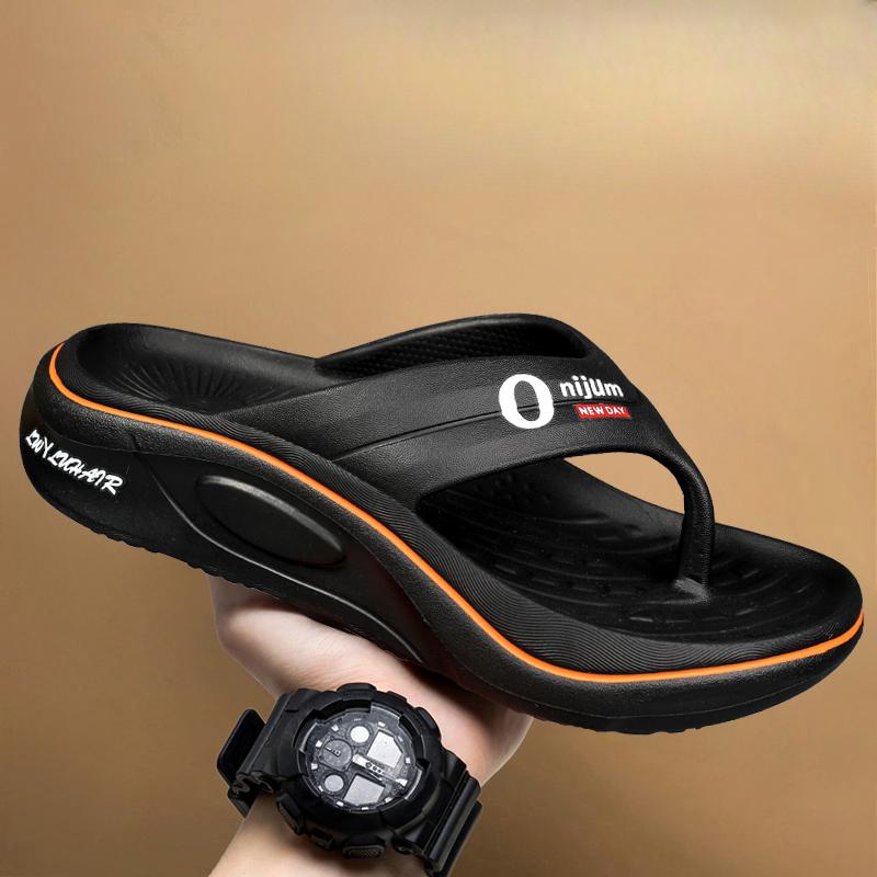 Summer Man Slippers Soft Bottom Slides Non-slip Thick Soled Men's Slippers Flip Flops Indoor Outdoor Beach Sandals