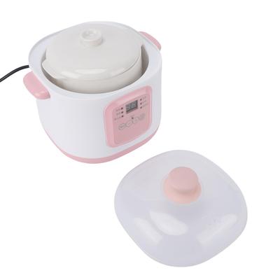 Electric Stew Pot 200W Multifunction Ceramic Soup Porridge Cooker 1L Automatic Reservation