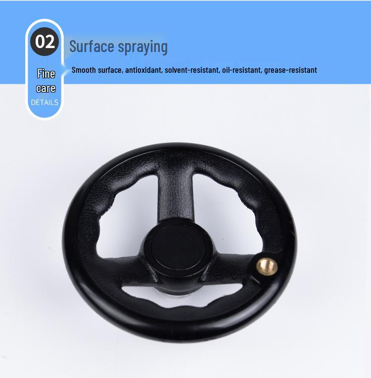 Corrugated Plastic-Steel Three-Spoke Handwheel for Machine Tools and Grinders